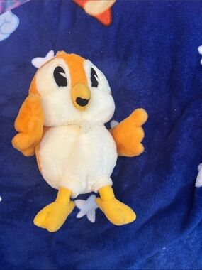 Plush Orange and Cream Bird Plush
